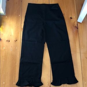 Reformation ruffle pant black
